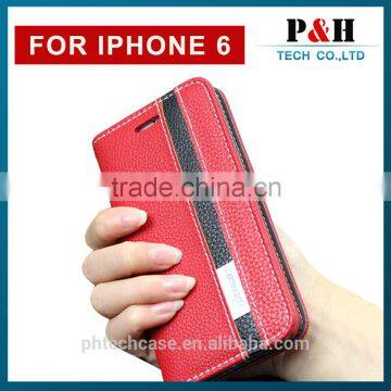 New Mobile Phone Accessories Wallet Leather Case Flip Cover for iPhone 6