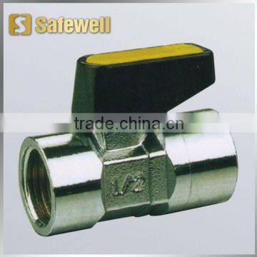 Mini Brass Ball Gas Valve Straight F*F