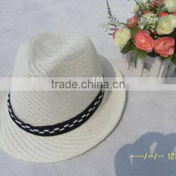 Newly hotsale cheap men's raffia braid fedora hats