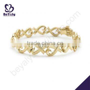 hot sale woman jewelry costume gold plated silver bracelets