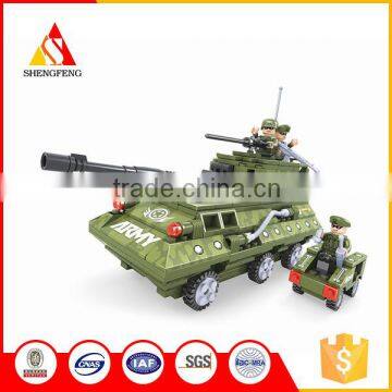 Preschool AUSINI ABS military tank block toys for boys