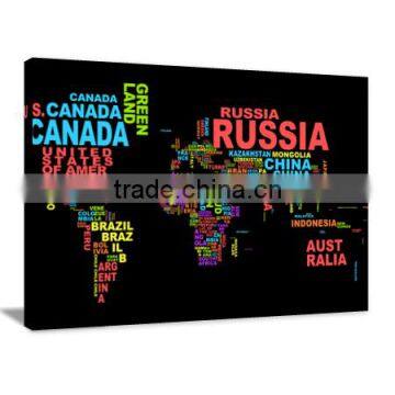 CX05 wholesale frameless world map canvas print