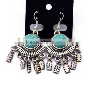 New Arrival High Quality Fish Tassels Bohemia Turquoise drop Earring For Women