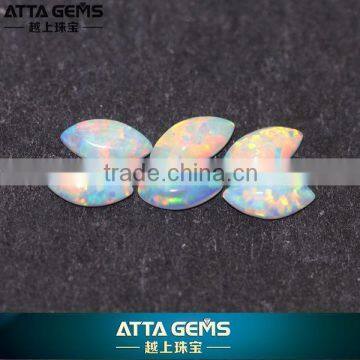 Opal Marquise 4*2mm high rainbow fire white lab created opal
