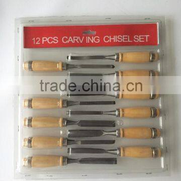 12 HIGHER END WOOD CHISEL SET