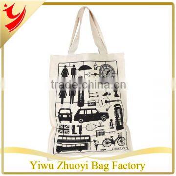 2014 New Trend Summer Beach Bag Made From Cotton Canvas Black