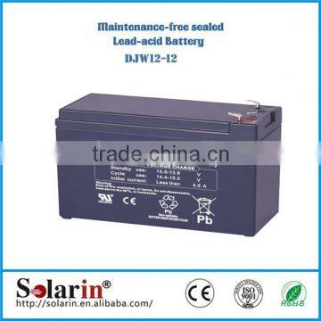 small systerm high power solar dc power system 12v 17ah 20hr lead-acid battery