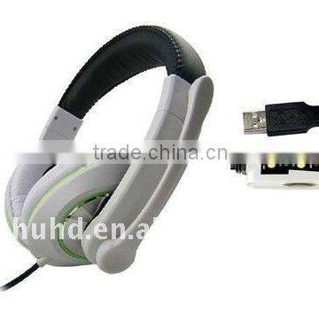 Virtual 7.1 Channel surround sound USB PC headphone Retractable style