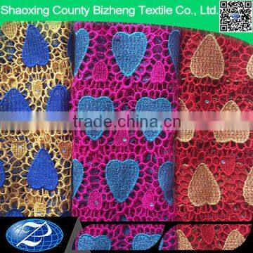 Wholesale african beaded cord lace wedding dresses fabric