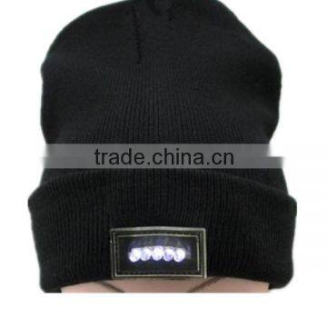 Unisex Gender and Knitted Pattern High Quality Led Beanie Hat With Led Light photo-3