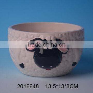 2016 New Arrival Ceramic Animal Bowl With Sheep Pattern