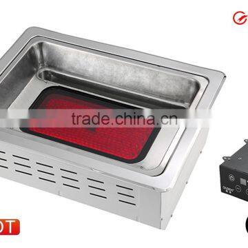 Stainless Steel Electric Pan Grill Steam Hot Pot and Teppanyaki Bbq Grill GEF-2000UCT photo-3