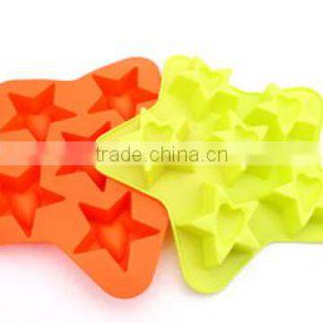 Five star shape silicone mold for baking