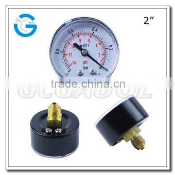 High quality back connection 30"Hg vacuum gauges pressure