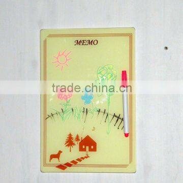 in promotion small size 7.8'X11.8' kids portable glass drawing board