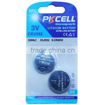 PKCELL 3v button cell battery cr2032 lithium battery high capacity button cell battery