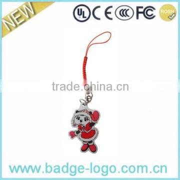 Cartoon Girl in Red Hanging Stainless Steel Mobile Phone Accessories