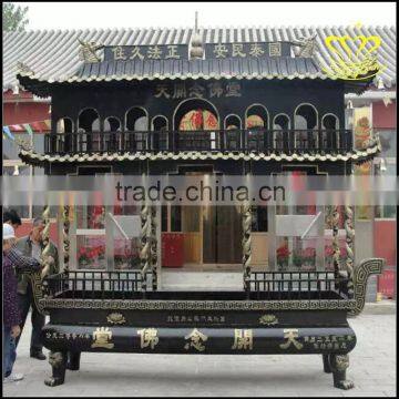 The bronze censer Temple round rectangle copper incense burner