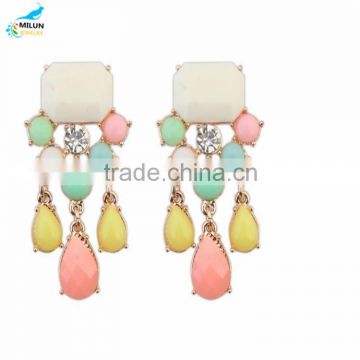 2015 Wholesale high-quality multicolor drop Earrings wedding jewelry pendants statement