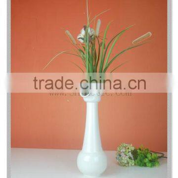 flower shape white ceramic wedding dry flower vase porcelain flower receptacle home decor