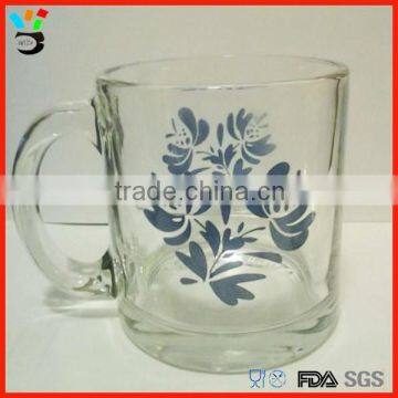 Machine make 11oz cheap price glass coffee cup