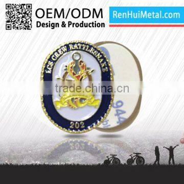 renhui professional factory Custom logo metal badge pin