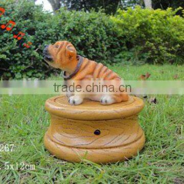 Outdoor resin pug dog statue decoration