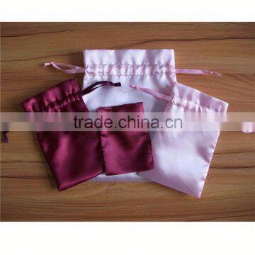 custom round silk jewelry pouch bag