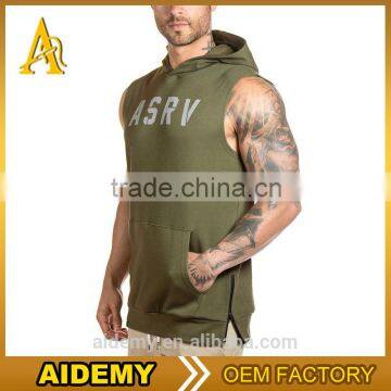 wholesale gym sleeveless hoodie/hoodies of fitness/workout/gym/sports wear