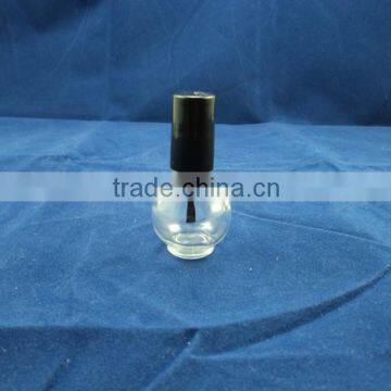 flat base coat glass nali polish bottle with black cap