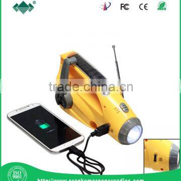 3 LED Dynamo Hand Crank Flashlight; Emergency outdoor flashlight