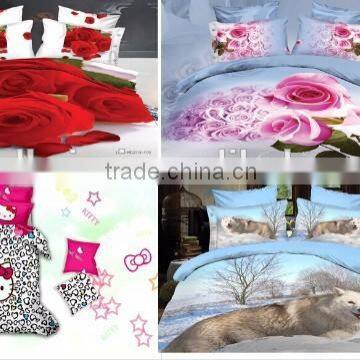 3D Duvet Cover / home textile 4Pcs bedding sets luxury