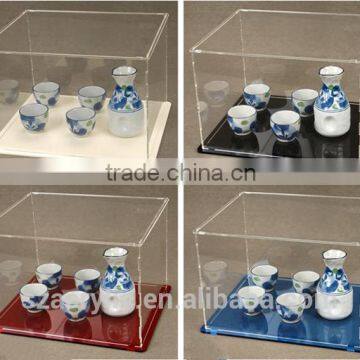 Counter Clear Acrylic Ceramic Tea Set Display Box