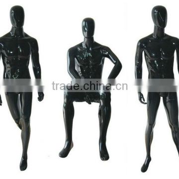 2015 fashion fiberglass black head mannequin black plastic model head HZ-855