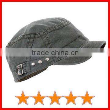 Fashion plain cadet cap with stud and buckle (SU-GH0018)