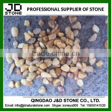 3-5mm round yellow gravel for garden decoration