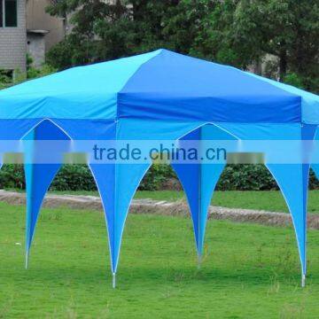 Garden outdoor iron folding pop up hexagonal gazebo