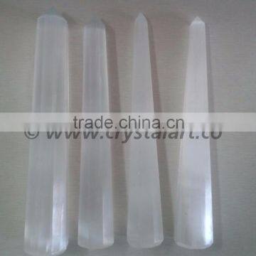 WHITE SELENITE OBELISK