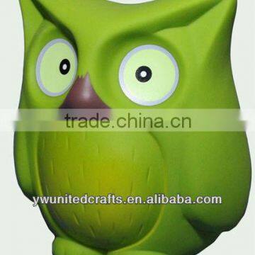 Fashon cartoon owl vinyl coin serving bank