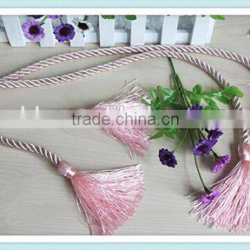 High quality Pink Curtain Drapery Rope Tieback Cord