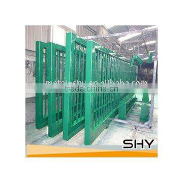 powder coated steel sliding fence gate