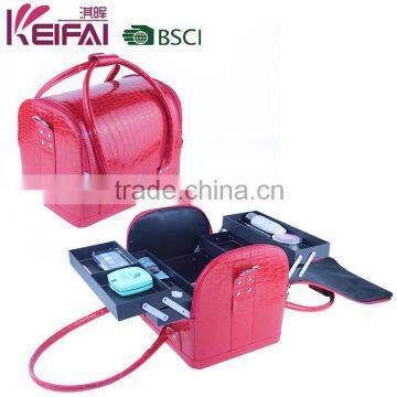 2016 Fashion Red Color PVC Leather Travel Cosmetic Bag photo-5