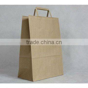 promotional natural kraft paper bag with cotton handles