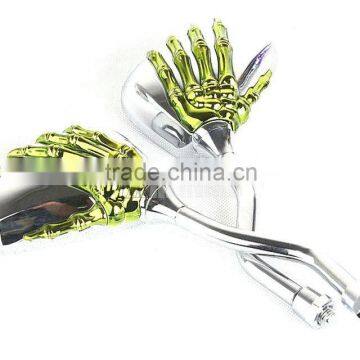 Motorcycle Side Mirror Skull Mirrors Universal Motorcycle Rear Mirror f 8mm 10mm photo-3