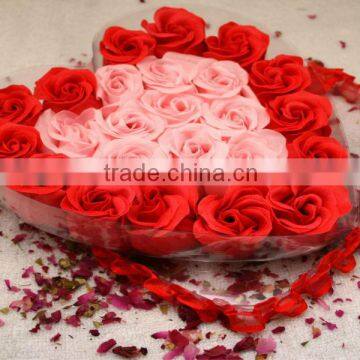 handmake red rose paper soap