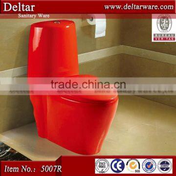 france romantic red colour toilet, ce certificate water closet, luxury washdown wc