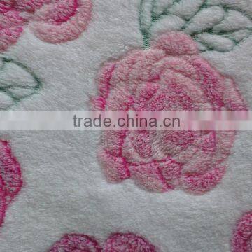 printed coral fleece fabric for apparel or hometextile