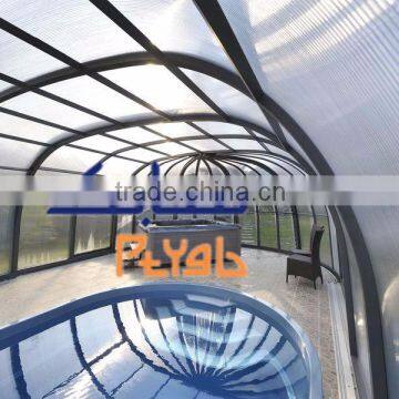 polycarbonate dome transparent thermal insulation sheets hard plastic swimming pool cover