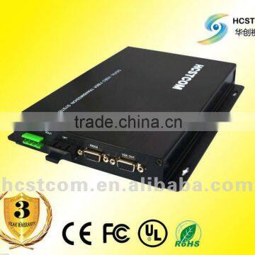 3 year warranty VGA fiber optic transceiver /uncompressed video transmission+data RS232