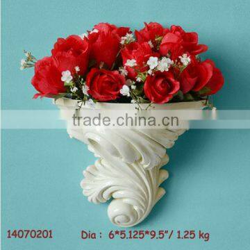 Resin decorative wall hanging flower pot flower vase